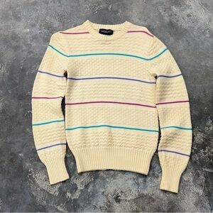 Slalom Fine Wool Textured Stripe Sweater